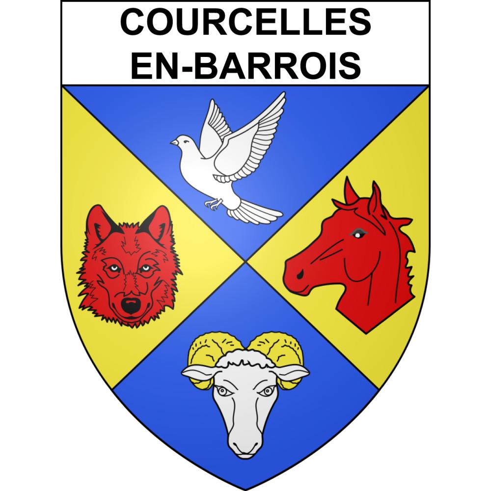 Courcelles-en-Barrois 55 ville sticker blason écusson autocollant adhésif