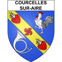 Courcelles-sur-Aire Sticker wappen, gelsenkirchen, augsburg, klebender aufkleber
