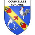 Courcelles-sur-Aire Sticker wappen, gelsenkirchen, augsburg, klebender aufkleber