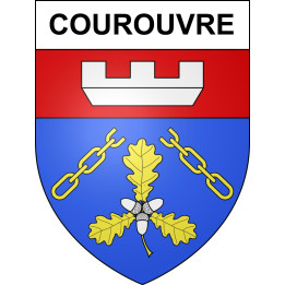 Courouvre 55 ville sticker blason écusson autocollant adhésif
