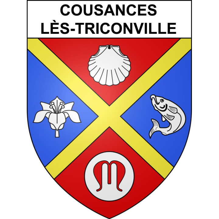 Cousances-lès-Triconville 55 ville sticker blason écusson autocollant adhésif