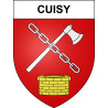 Pegatinas escudo de armas de Cuisy adhesivo de la etiqueta engomada
