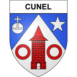 Cunel Sticker wappen, gelsenkirchen, augsburg, klebender aufkleber