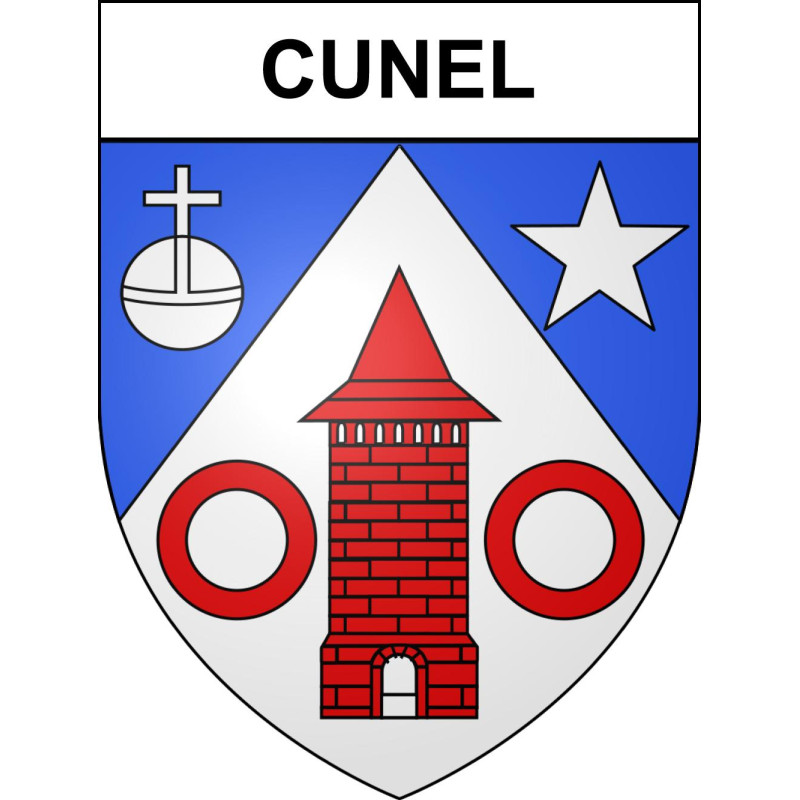 Stickers coat of arms Cunel adhesive sticker