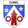 Pegatinas escudo de armas de Cunel adhesivo de la etiqueta engomada