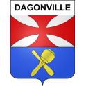 Pegatinas escudo de armas de Dagonville adhesivo de la etiqueta engomada