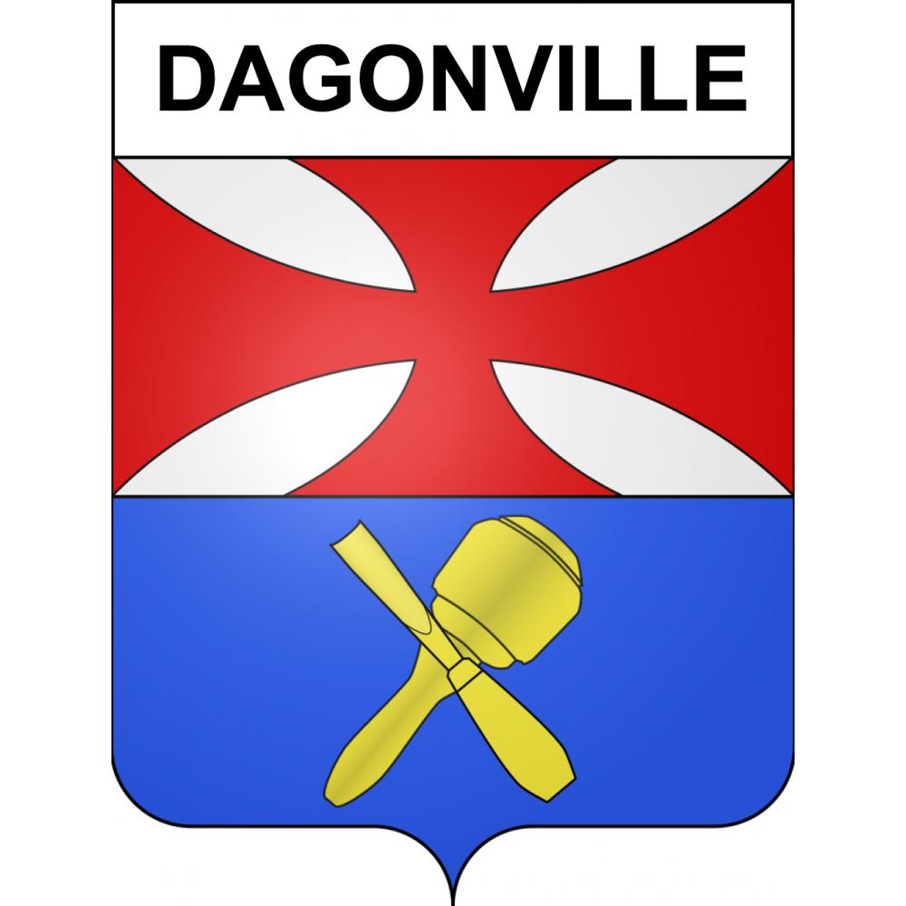 Pegatinas escudo de armas de Dagonville adhesivo de la etiqueta engomada