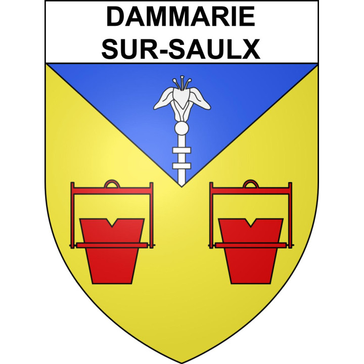 Pegatinas escudo de armas de Dammarie-sur-Saulx adhesivo de la etiqueta engomada