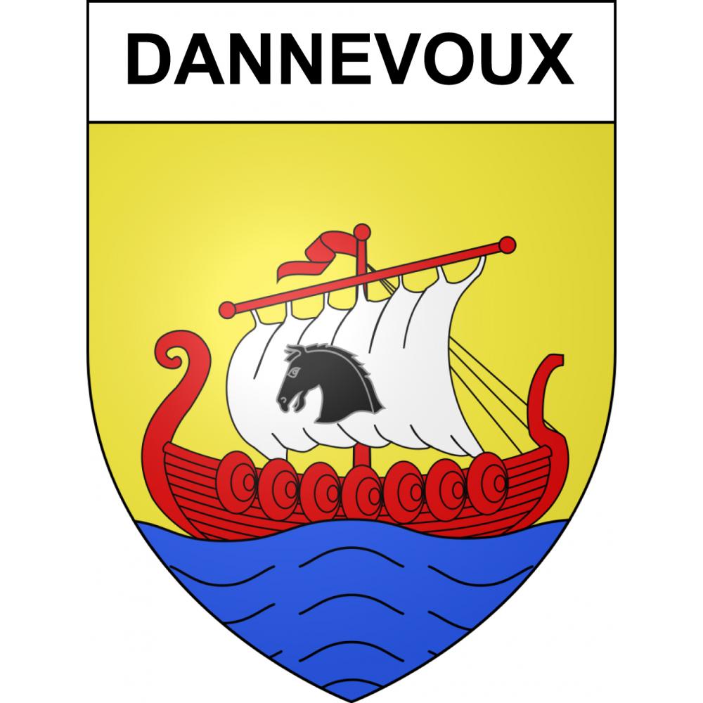 Pegatinas escudo de armas de Dannevoux adhesivo de la etiqueta engomada
