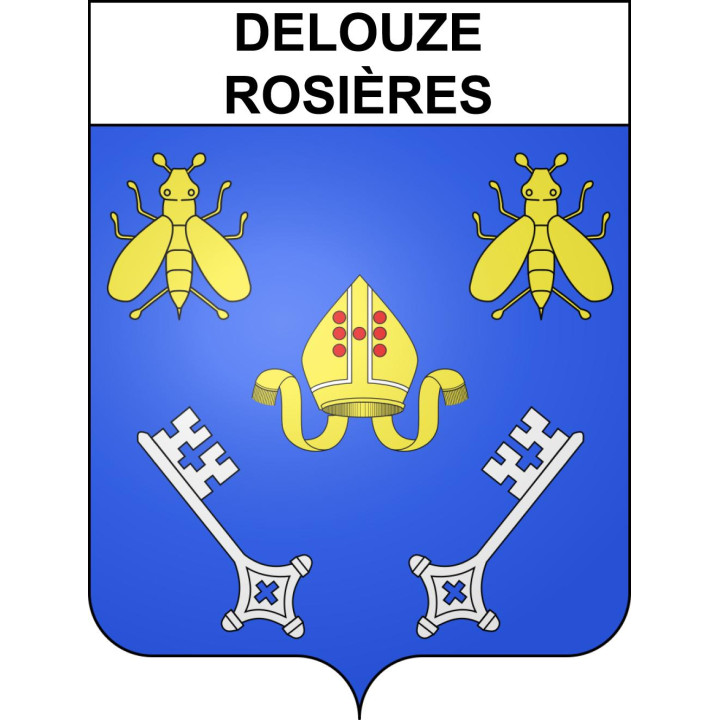 Pegatinas escudo de armas de Delouze-Rosières adhesivo de la etiqueta engomada