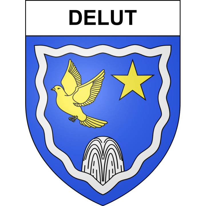 Delut 55 ville sticker blason écusson autocollant adhésif