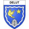 Delut Sticker wappen, gelsenkirchen, augsburg, klebender aufkleber