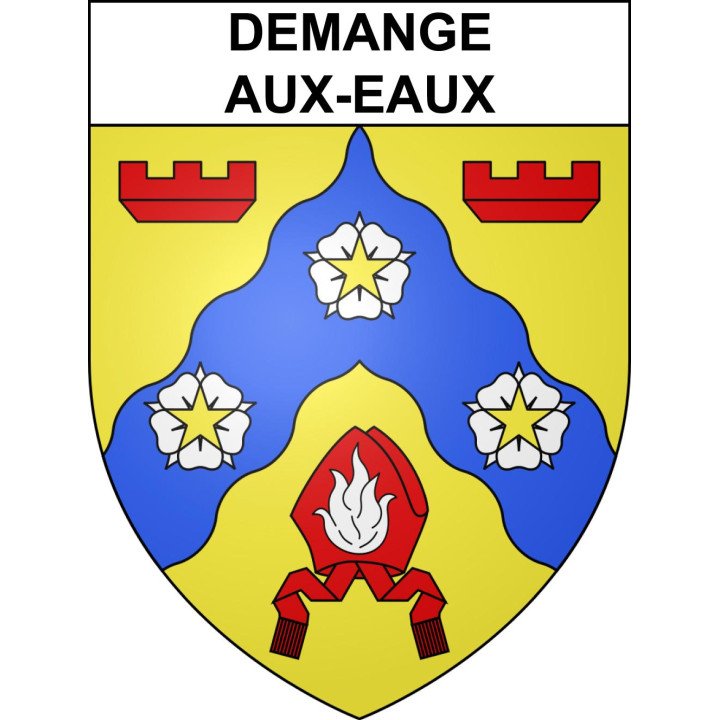Demange-aux-Eaux 55 ville sticker blason écusson autocollant adhésif
