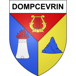 Dompcevrin 55 ville sticker blason écusson autocollant adhésif