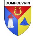 Dompcevrin 55 ville sticker blason écusson autocollant adhésif