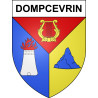 Pegatinas escudo de armas de Dompcevrin adhesivo de la etiqueta engomada