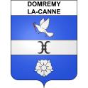 Pegatinas escudo de armas de Domremy-la-Canne adhesivo de la etiqueta engomada