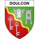 Doulcon Sticker wappen, gelsenkirchen, augsburg, klebender aufkleber