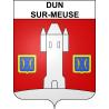 Pegatinas escudo de armas de Dun-sur-Meuse adhesivo de la etiqueta engomada