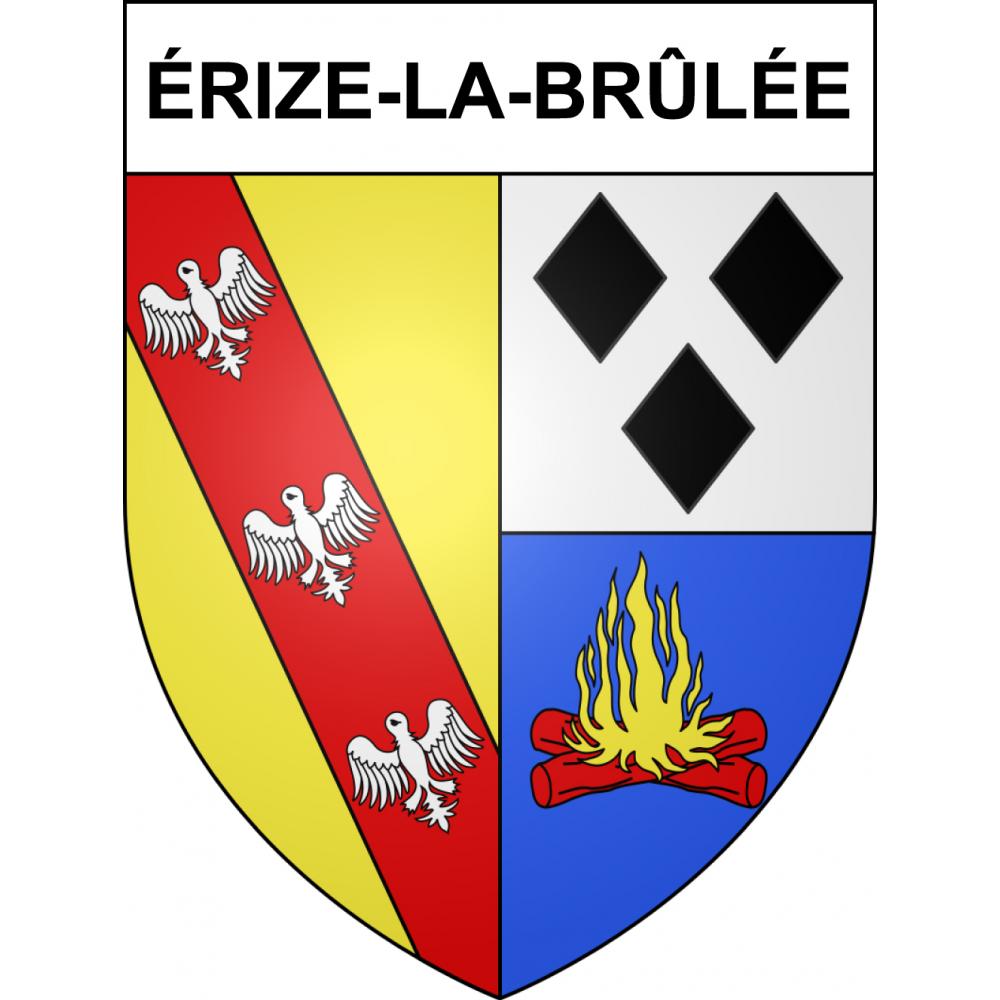 Pegatinas escudo de armas de Érize-la-Brûlée adhesivo de la etiqueta engomada