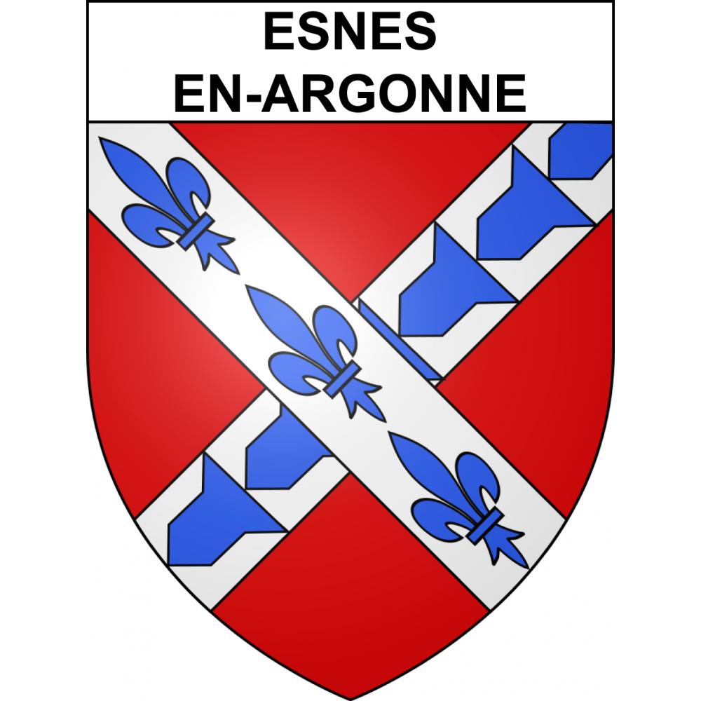 Esnes-en-Argonne 55 ville sticker blason écusson autocollant adhésif