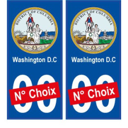 Washington D.C USA ville Autocollant plaque immatriculation auto sticker numéro au choix sticker city