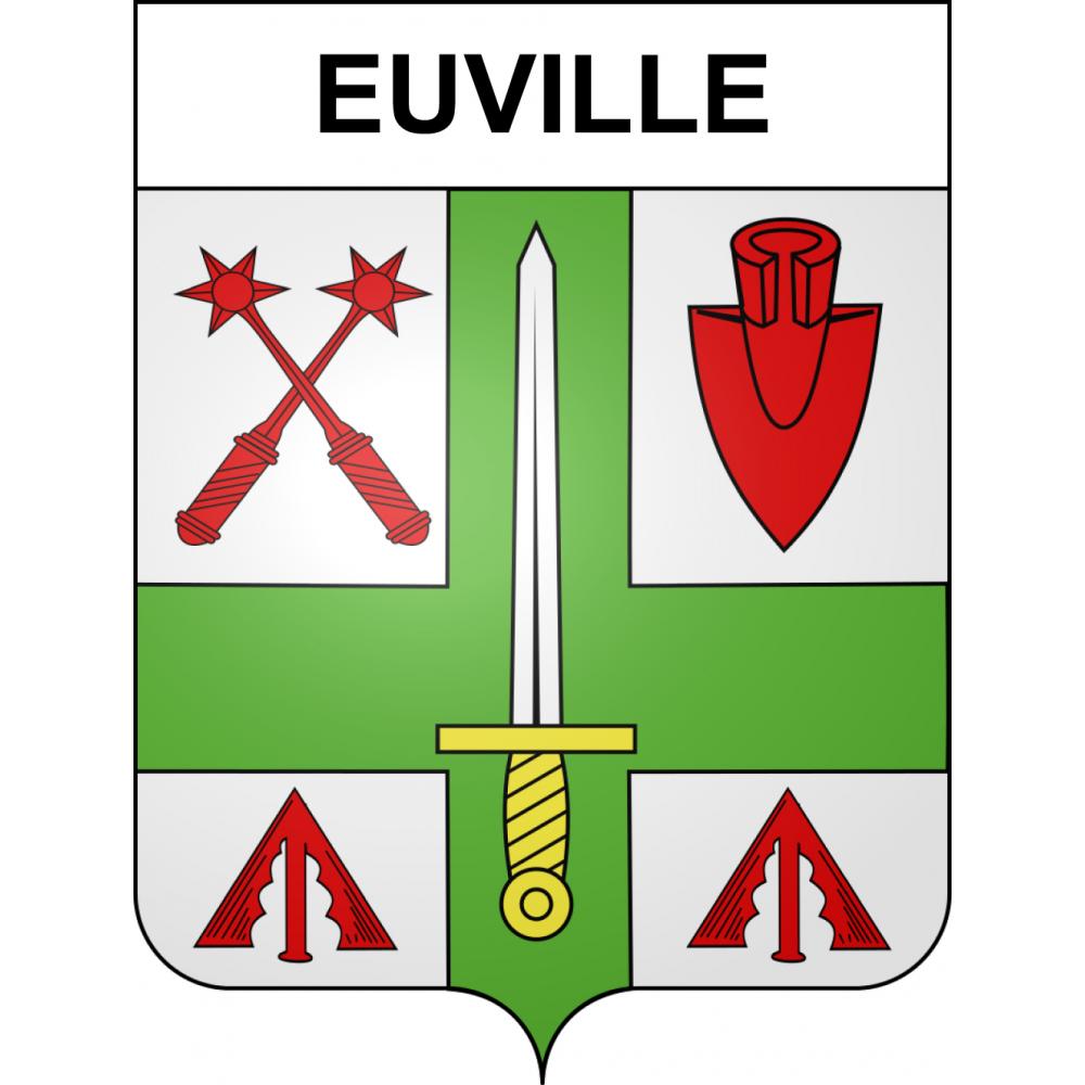 Euville 55 ville sticker blason écusson autocollant adhésif