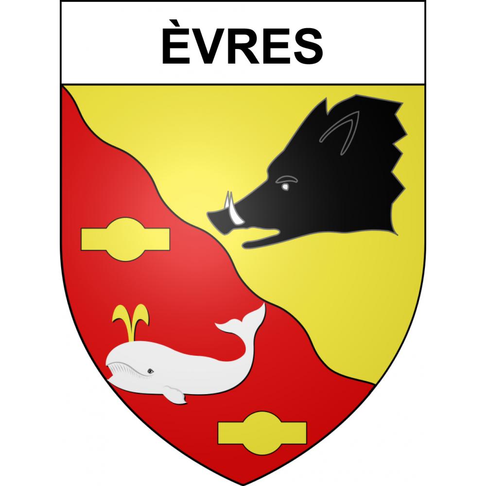 Pegatinas escudo de armas de Èvres adhesivo de la etiqueta engomada