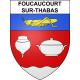 Pegatinas escudo de armas de Foucaucourt-sur-Thabas adhesivo de la etiqueta engomada