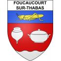 Stickers coat of arms Foucaucourt-sur-Thabas adhesive sticker