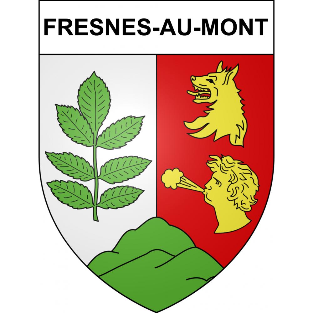 Pegatinas escudo de armas de Fresnes-au-Mont adhesivo de la etiqueta engomada
