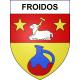 Froidos Sticker wappen, gelsenkirchen, augsburg, klebender aufkleber