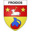 Froidos Sticker wappen, gelsenkirchen, augsburg, klebender aufkleber