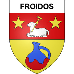 Pegatinas escudo de armas de Froidos adhesivo de la etiqueta engomada