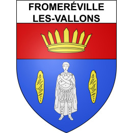 Pegatinas escudo de armas de Fromeréville-les-Vallons adhesivo de la etiqueta engomada