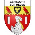 Génicourt-sur-Meuse Sticker wappen, gelsenkirchen, augsburg, klebender aufkleber