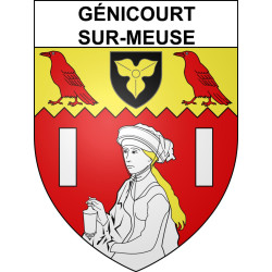 Pegatinas escudo de armas de Génicourt-sur-Meuse adhesivo de la etiqueta engomada