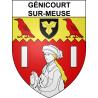 Pegatinas escudo de armas de Génicourt-sur-Meuse adhesivo de la etiqueta engomada