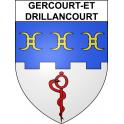 Gercourt-et-Drillancourt Sticker wappen, gelsenkirchen, augsburg, klebender aufkleber