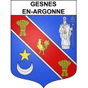 Gesnes-en-Argonne 55 ville sticker blason écusson autocollant adhésif