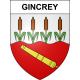 Gincrey 55 ville sticker blason écusson autocollant adhésif