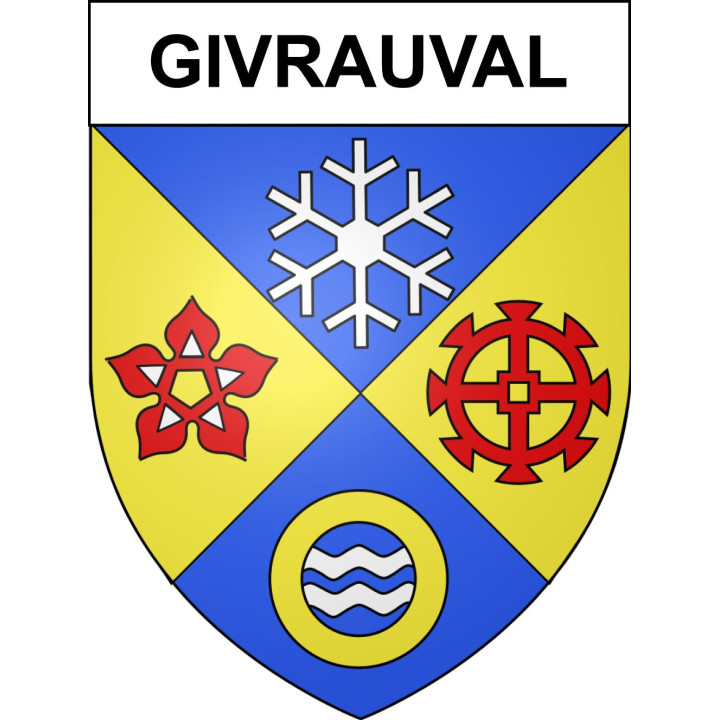 Givrauval 55 ville sticker blason écusson autocollant adhésif