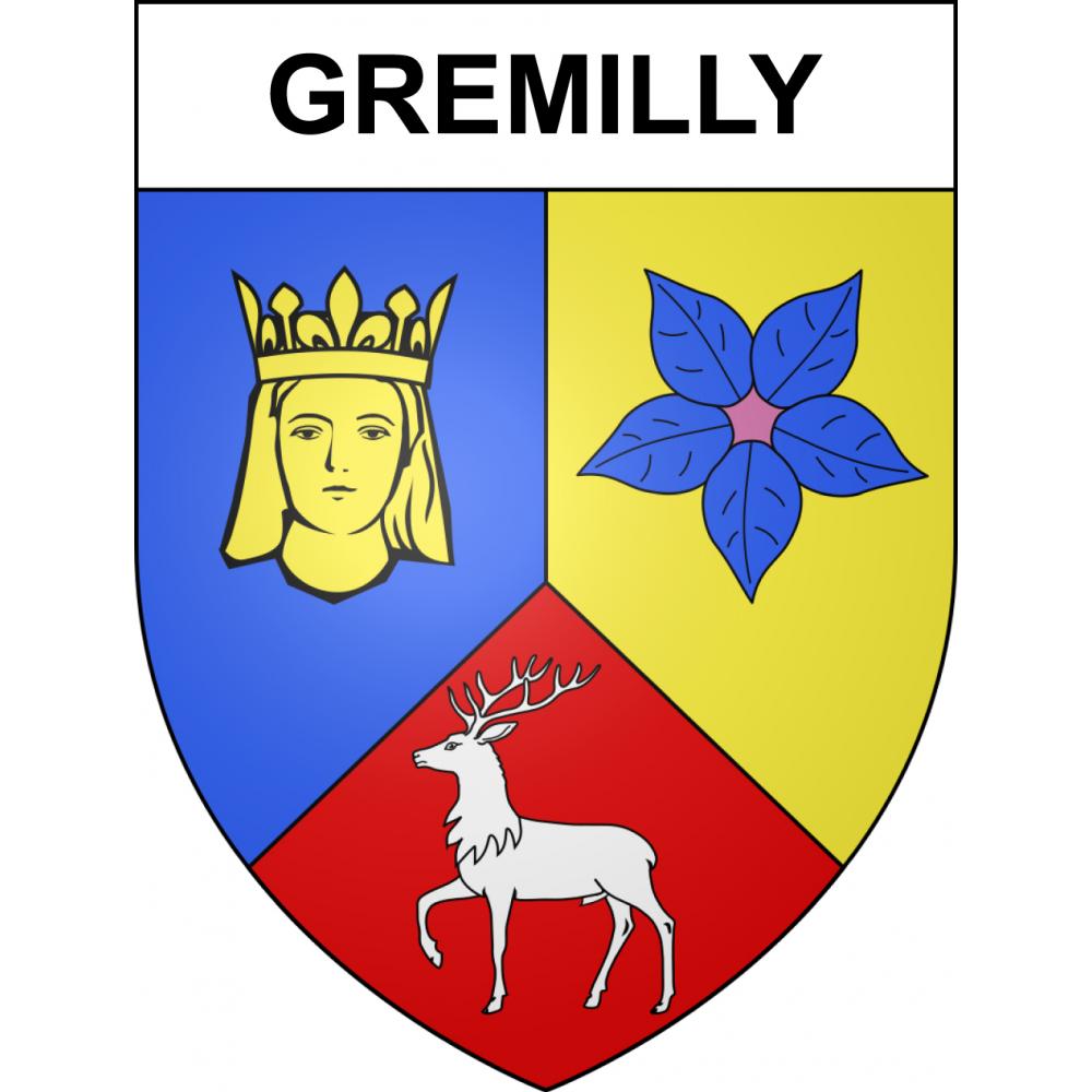 Gremilly Sticker wappen, gelsenkirchen, augsburg, klebender aufkleber