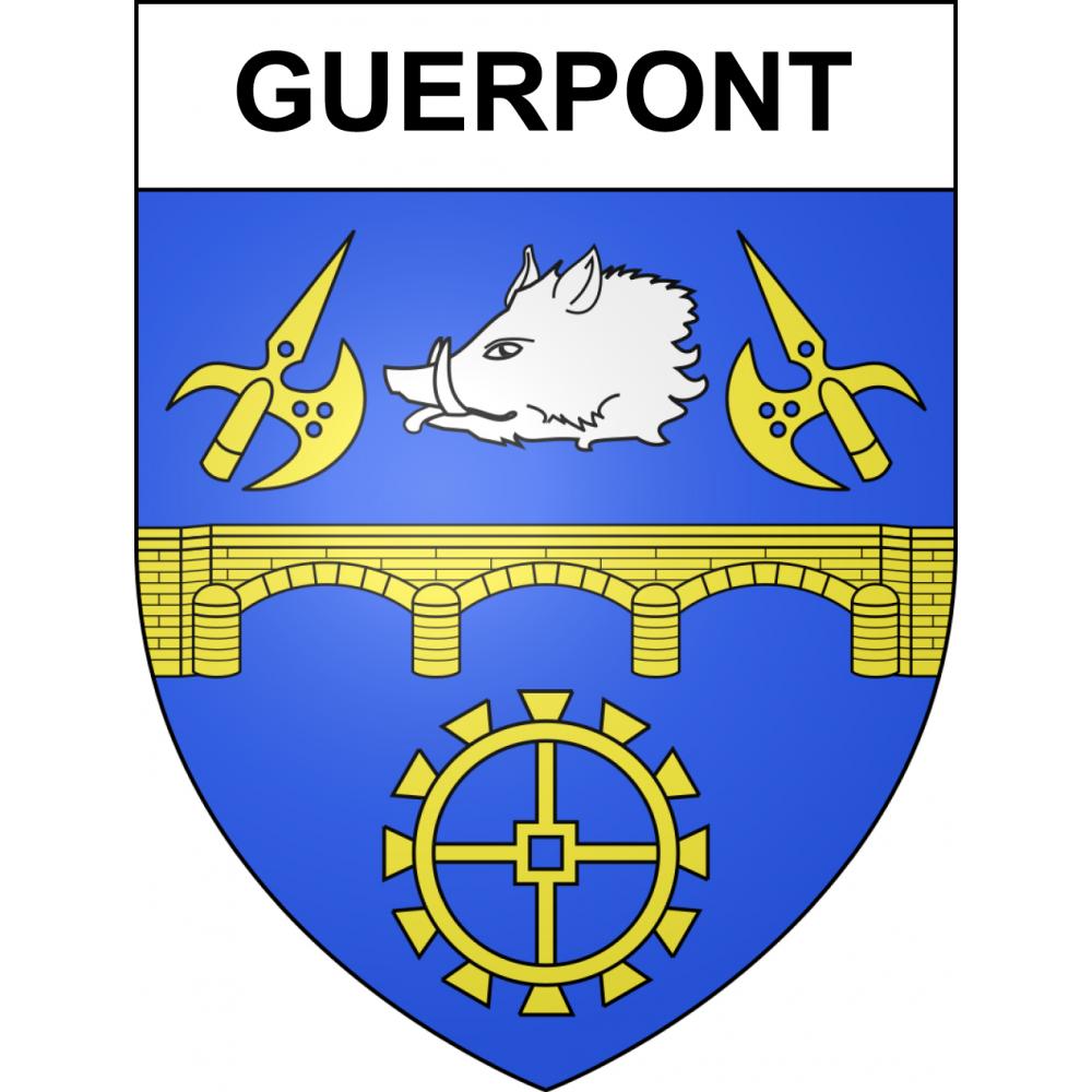 Pegatinas escudo de armas de Guerpont adhesivo de la etiqueta engomada