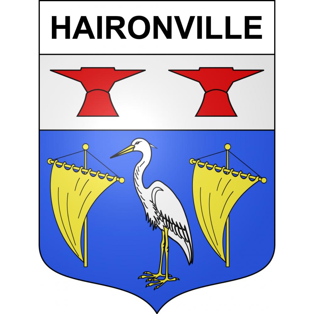 Pegatinas escudo de armas de Haironville adhesivo de la etiqueta engomada