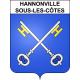 Pegatinas escudo de armas de Hannonville-sous-les-Côtes adhesivo de la etiqueta engomada