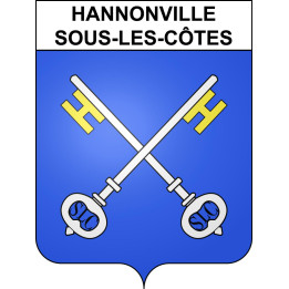 Pegatinas escudo de armas de Hannonville-sous-les-Côtes adhesivo de la etiqueta engomada