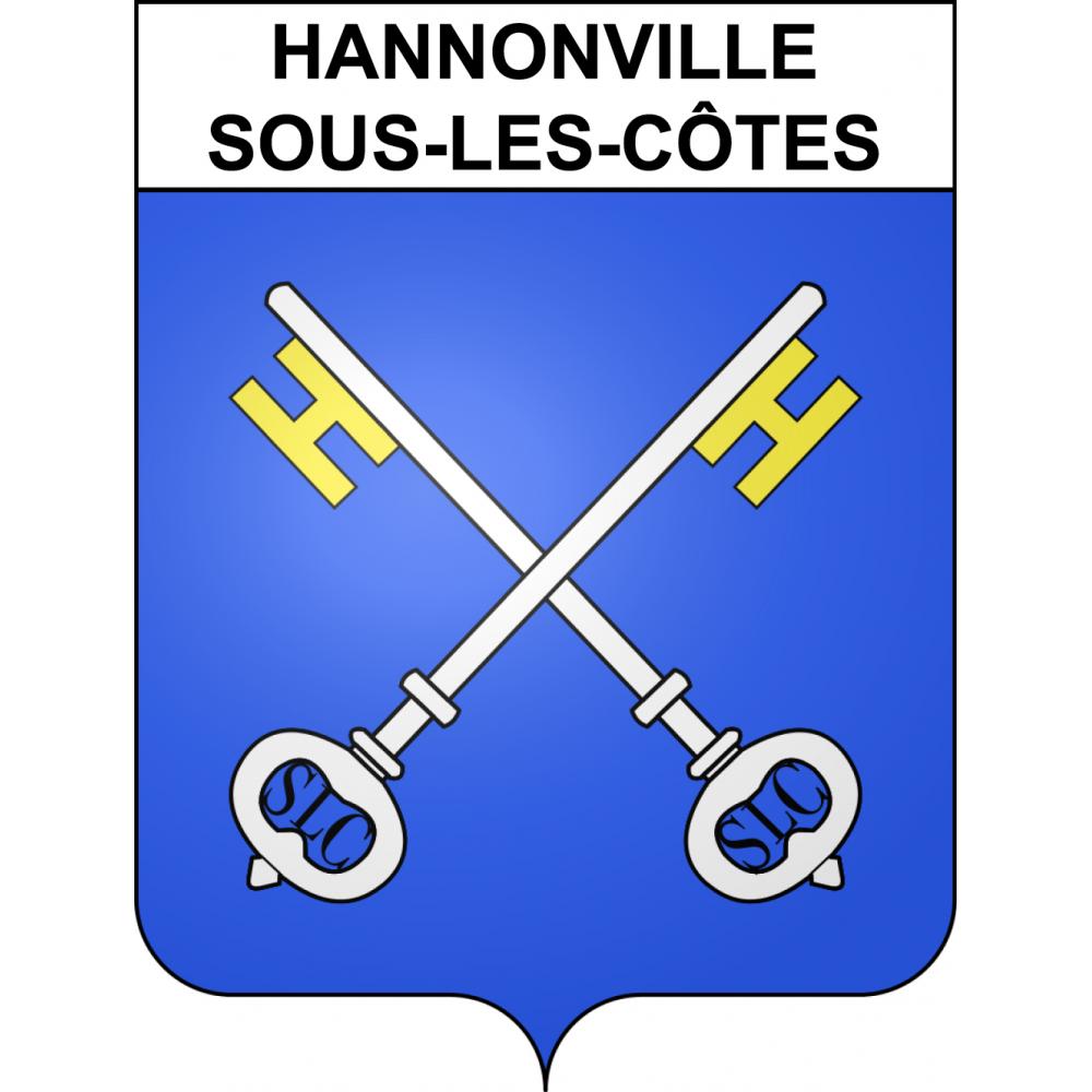 Pegatinas escudo de armas de Hannonville-sous-les-Côtes adhesivo de la etiqueta engomada
