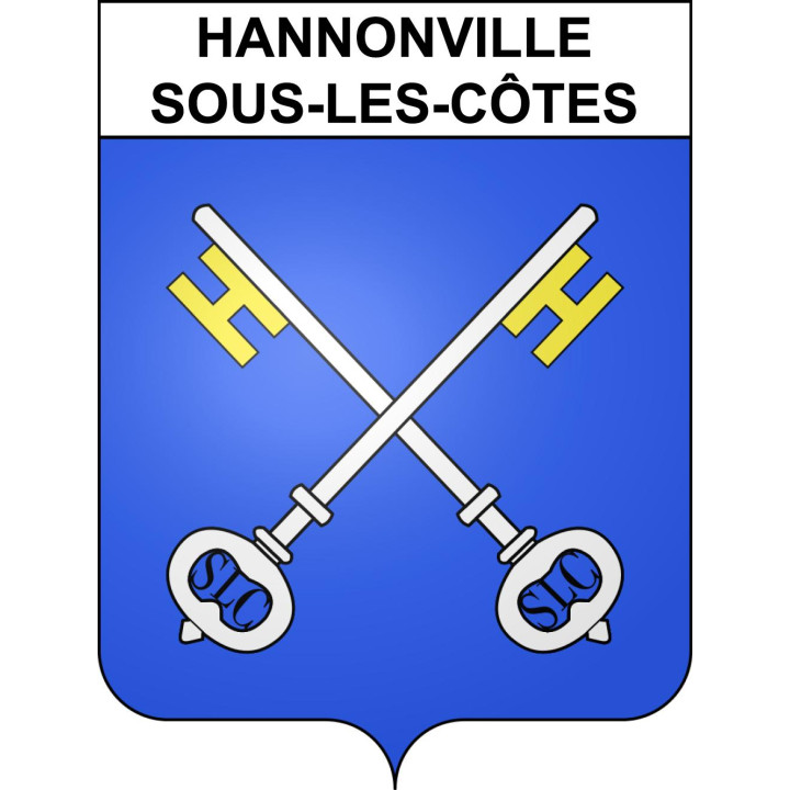 Pegatinas escudo de armas de Hannonville-sous-les-Côtes adhesivo de la etiqueta engomada