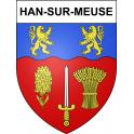 Han-sur-Meuse Sticker wappen, gelsenkirchen, augsburg, klebender aufkleber